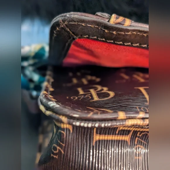 Dooney & Bourke Grace Signature DB Brown Crossbody Bag - Picture 14 of 17